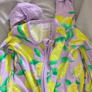 Little Sleepies Lemon Zipper Pajama in Purple 6-12 Mo
